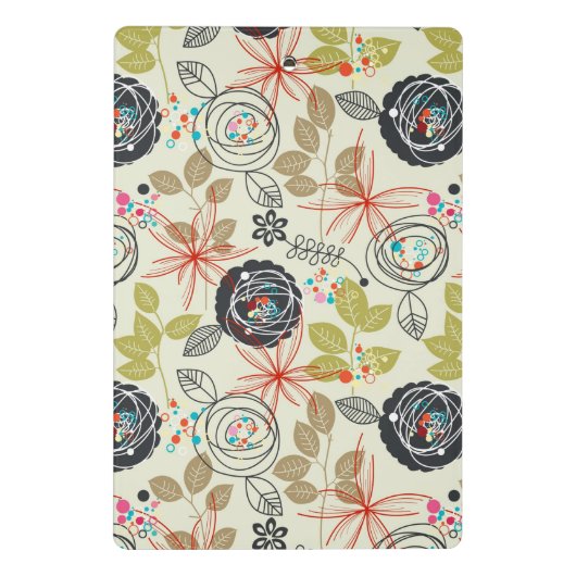 Blumenhintergrund Mini Klemmbrett (Rückseite)