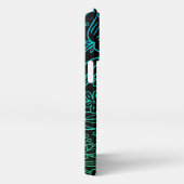 Blumenhintergrund mit Namensklammer iPhone Hülle (Rechte Seite)