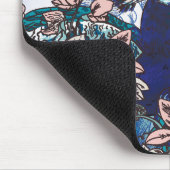 Blumenhintergrund mit Pfauen Mousepad (Ecke)
