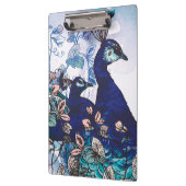 Blumenhintergrund mit Pfaus Klemmbrett (Links)