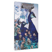 Blumenhintergrund mit Pfaus Klemmbrett (Rechts)