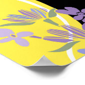 Blumenhintergrund mit von Hand gezeichnet Lavendel Poster (Ecke)