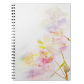 Blumenhintergrund mit Watercolor-Blumen Notizblock (Vorderseite)