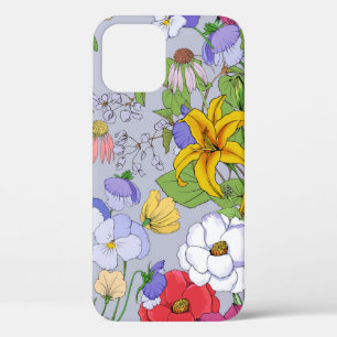 Blumenhintergrund nahtlos Vintag. Lilien, pansie Case-Mate iPhone Hülle