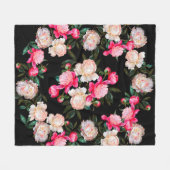 Blumenhintergrund. Rosa und weiß auf einem Dar Fleecedecke (Vorderseite (Horizontal))