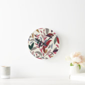 Blumenhintergrund Runde Wanduhr (Zuhause)