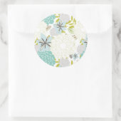 Blumenhintergrund Runder Aufkleber (Tasche)
