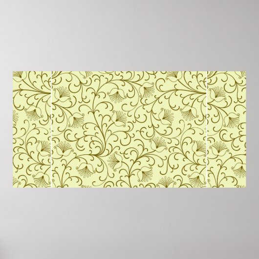 Blumenhintergrund. Schöne Vintage Illustration. Poster (Vorne)