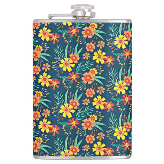 Blumenhintergrund Schönes Design-46566 Flachmann (Vorderseite)