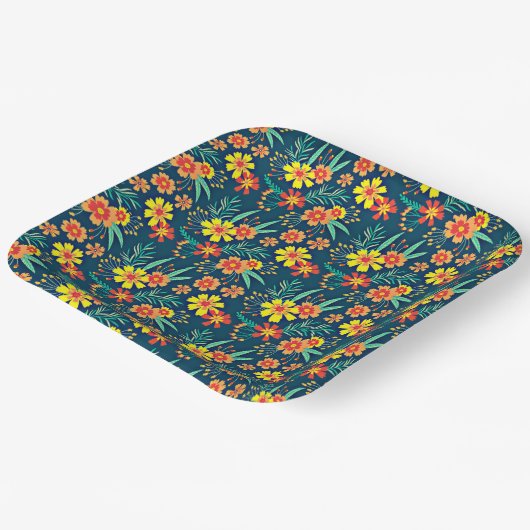 Blumenhintergrund Schönes Design-46566 Pappteller (Gewinkelt)