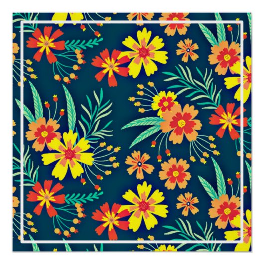 Blumenhintergrund Schönes Design-46566 Poster (Vorderseite)
