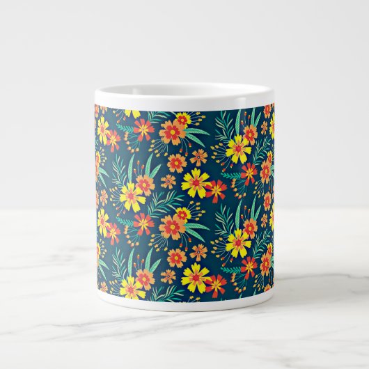 Blumenhintergrund Schönes Design Jumbo-Tasse (Vorderseite)