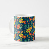 Blumenhintergrund Schönes Design Kaffeetasse (Vorderseite Links)
