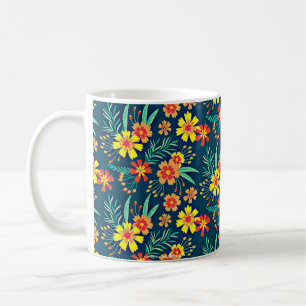 Blumenhintergrund Schönes Design Kaffeetasse