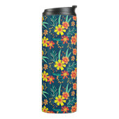 Blumenhintergrund Schönes Design Thermosbecher (Nach links gedreht)