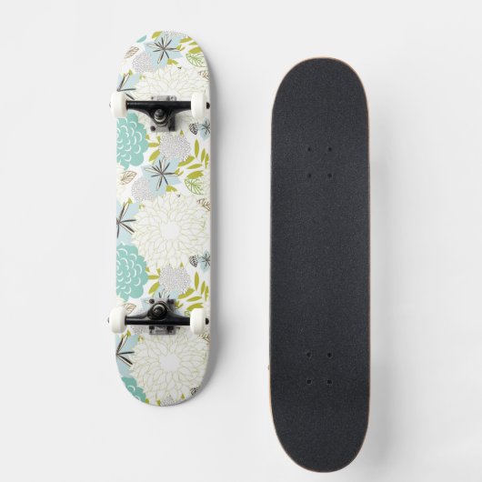 Blumenhintergrund Skateboard (Vorderseite)