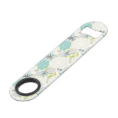 Blumenhintergrund Speedflaschenöffner (Vorderseite Schrägansicht)