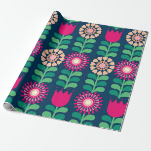 Blumenhintergrund vintage/Illustration Geschenkpapier