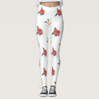 Blumenhintergrund von Rose Leggings