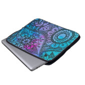 Blumenhippie-Druck-Laptop-Hülse durch Megaflora Laptopschutzhülle (Vorne Knopf)