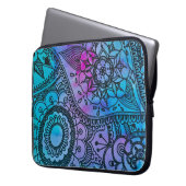 Blumenhippie-Druck-Laptop-Hülse durch Megaflora Laptopschutzhülle (Vorderseite Links)