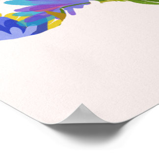 Blumenhirn-Design Poster