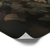 Blumenhirsch-Wald-Druck, Dark Academia Poster (Ecke)