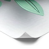 Blumenhochzeit 3D Papierblumen Blumenrahmen Poster (Ecke)