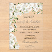 Blumenhochzeit Acryleinladungen (Vorderseite)