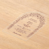 Blumenhochzeit Acryleinladungen (Ablage )