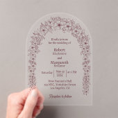 Blumenhochzeit Acryleinladungen (Insitu (Handheld))