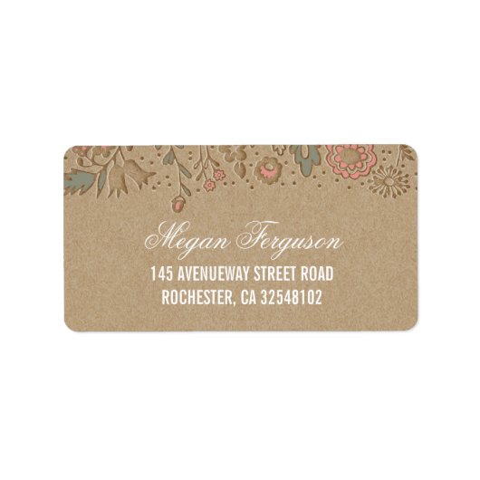 Blumenhochzeit Adressaufkleber (Vorne)