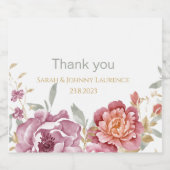 Blumenhochzeit Alkoholflaschenetikett (Einzelnes Label)