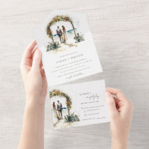 Blumenhochzeit Arch Coastal Seascape Hochzeit