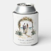 Blumenhochzeit Arch Coastal Seascape Hochzeit Dosenkühler (Kanne Rückseite)