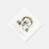 Blumenhochzeit Arch Coastal Seascape Hochzeit Serviette (Ecke)