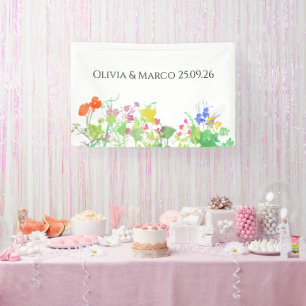 Blumenhochzeit banner