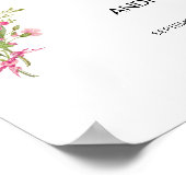 Blumenhochzeit Begrüßung der Wildblume Poster (Ecke)