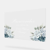 Blumenhochzeit Begrüßung mattiertes Akryllisches Z Acrylschild (Winkel)