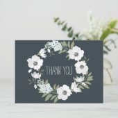 Blumenhochzeit Danke, dass ihr die Blume des weiße Dankeskarte (Stehend Vorderseite)