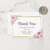 Blumenhochzeit Danke-Karte Mitteilungskarte (Vorderseite/Rückseite Beispiel)