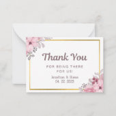 Blumenhochzeit Danke-Karte Mitteilungskarte (Vorderseite)