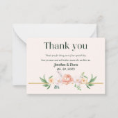 Blumenhochzeit Danke-Karte Mitteilungskarte (Vorderseite)