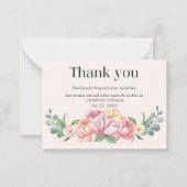 Blumenhochzeit Danke-Karte Mitteilungskarte (Vorderseite)