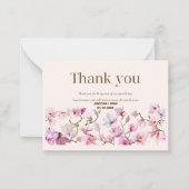 Blumenhochzeit Danke-Karte Mitteilungskarte (Vorderseite)