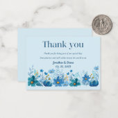 Blumenhochzeit Danke-Karte Mitteilungskarte (Vorderseite/Rückseite Beispiel)