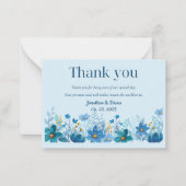 Blumenhochzeit Danke-Karte Mitteilungskarte (Vorderseite)