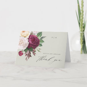 Blumenhochzeit Dankeskarten im Vintage-Stil Karte