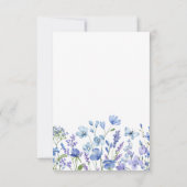 Blumenhochzeit der Blauen Wildblume RSVP Karte (Rückseite)
