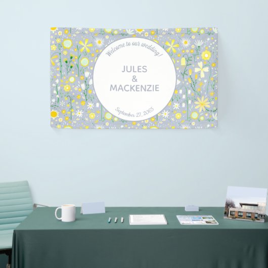 Blumenhochzeit der botanischen Wildblume Banner (Messeveranstaltung)
